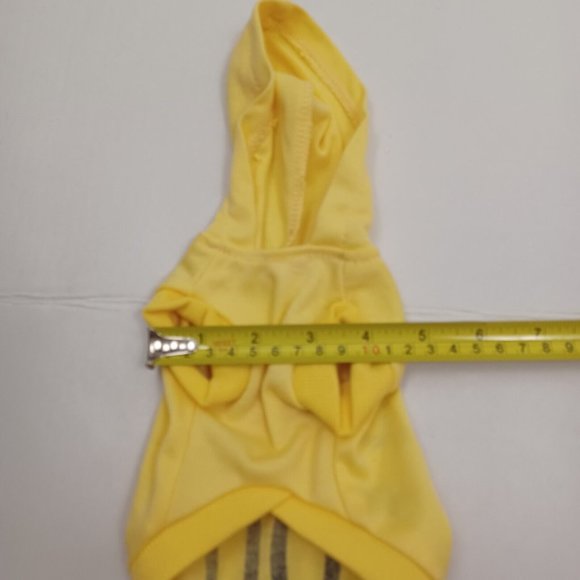 Dog Hoodie Graphic Print -I Love You -Extra Small Dog -Yellow -Freedogs -Pull On - Picture 9 of 13